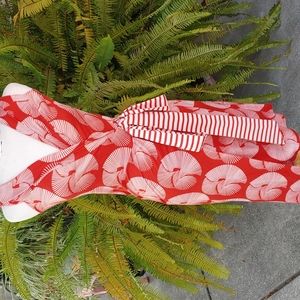 Diane Von Furstenberg Silk Dress Red Cream Fan 4